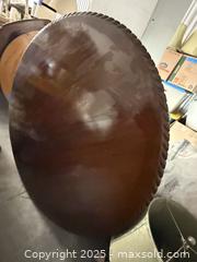 MaxSold Auction: Round Hardwood Tabletop with Rope-Carved Edge, 40–48 in - Toronto (Ontario, Canada) SELLER MANAGED Estate Sale Online Auction - Esander Drive (STORAGE)