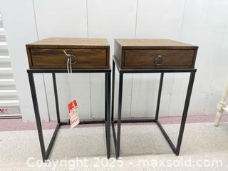 MaxSold Auction: Solid Wood Walnut Side Table Nightstand with Drawer - Toronto (Ontario, Canada) SELLER MANAGED Estate Sale Online Auction - Esander Drive (STORAGE)