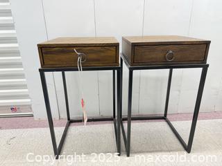 MaxSold Auction: Solid Wood Walnut Side Table Nightstand with Drawer - Toronto (Ontario, Canada) SELLER MANAGED Estate Sale Online Auction - Esander Drive (STORAGE)