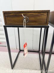 MaxSold Auction: Solid Wood Walnut Side Table Nightstand with Drawer - Toronto (Ontario, Canada) SELLER MANAGED Estate Sale Online Auction - Esander Drive (STORAGE)