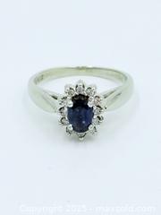 MaxSold Auction: 10K Gold Sapphire Diamond Ring Size 5 - Esquimalt (British Columbia, Canada) SELLER MANAGED Estate Sale Online Auction -  Lampson Street