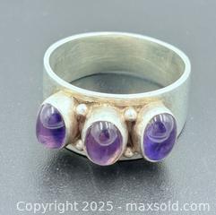 MaxSold Auction: Amethyst 925 Sterling Silver Ring Size 8 - Esquimalt (British Columbia, Canada) SELLER MANAGED Estate Sale Online Auction -  Lampson Street