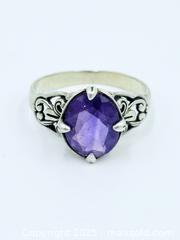 MaxSold Auction: Amethyst 925 Sterling Silver Ring Size 9.5 - Esquimalt (British Columbia, Canada) SELLER MANAGED Estate Sale Online Auction -  Lampson Street