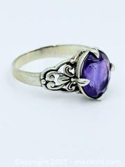 MaxSold Auction: Amethyst 925 Sterling Silver Ring Size 9.5 - Esquimalt (British Columbia, Canada) SELLER MANAGED Estate Sale Online Auction -  Lampson Street