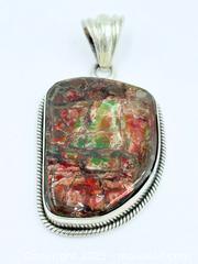 MaxSold Auction: Ammolite 925 Sterling Silver Pendant  - Esquimalt (British Columbia, Canada) SELLER MANAGED Estate Sale Online Auction -  Lampson Street