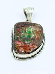 MaxSold Auction: Ammolite 925 Sterling Silver Pendant  - Esquimalt (British Columbia, Canada) SELLER MANAGED Estate Sale Online Auction -  Lampson Street