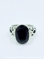 MaxSold Auction: Black Onyx Sterling Silver Ring Size 8 - Esquimalt (British Columbia, Canada) SELLER MANAGED Estate Sale Online Auction -  Lampson Street