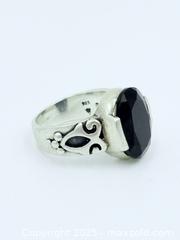 MaxSold Auction: Black Onyx Sterling Silver Ring Size 8 - Esquimalt (British Columbia, Canada) SELLER MANAGED Estate Sale Online Auction -  Lampson Street