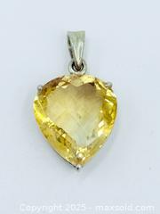MaxSold Auction: Citrine Silver Pendant  - Esquimalt (British Columbia, Canada) SELLER MANAGED Estate Sale Online Auction -  Lampson Street
