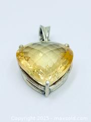 MaxSold Auction: Citrine Silver Pendant  - Esquimalt (British Columbia, Canada) SELLER MANAGED Estate Sale Online Auction -  Lampson Street