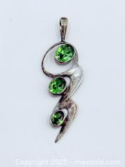MaxSold Auction: Sterling Silver Peridot Pendant  - Esquimalt (British Columbia, Canada) SELLER MANAGED Estate Sale Online Auction -  Lampson Street
