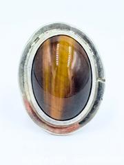 MaxSold Auction: Tigers Eye Rafeal 925 Sterling Silver Ring Adjustable  - Esquimalt (British Columbia, Canada) SELLER MANAGED Estate Sale Online Auction -  Lampson Street
