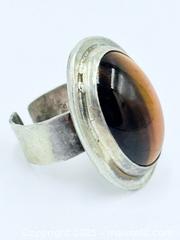 MaxSold Auction: Tigers Eye Rafeal 925 Sterling Silver Ring Adjustable  - Esquimalt (British Columbia, Canada) SELLER MANAGED Estate Sale Online Auction -  Lampson Street