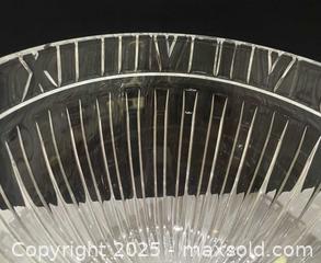 MaxSold Auction: 1980&#39;s Signed TIFFANY &#38; CO Crystal Bowl with Original Label (Roman Numeral Pattern) - Richmond Hill (Ontario, Canada) SELLER MANAGED Reseller Online Auction - Highway 7 E (shoppes Of The Parkway)