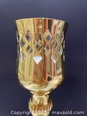MaxSold Auction: (2)  Vintage Brass Candlestick Holders/ Tealight Holders with Pierced Diamonds - Richmond Hill (Ontario, Canada) SELLER MANAGED Reseller Online Auction - Highway 7 East (Shoppes Of The Parkway)