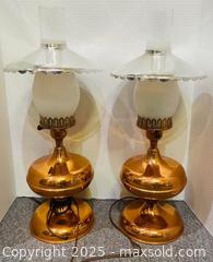MaxSold Auction: (2) Vintage Copper Table Lamps in Working Condition - Richmond Hill (Ontario, Canada) SELLER MANAGED Reseller Online Auction - Highway 7 East (Shoppes Of The Parkway)