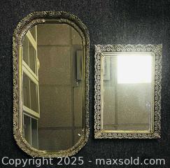 MaxSold Auction: (2) Vintage Mirrored Vanity Trays   - Richmond Hill (Ontario, Canada) SELLER MANAGED Reseller Online Auction - Highway 7 East (Shoppes Of The Parkway)