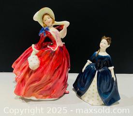 MaxSold Auction: (2) Vintage Royal Doulton Figurines ("Autumn Breezes" HN 1934 & "Debbie" HN 2385) - Richmond Hill (Ontario, Canada) SELLER MANAGED Reseller Online Auction - Highway 7 East (Shoppes Of The Parkway)
