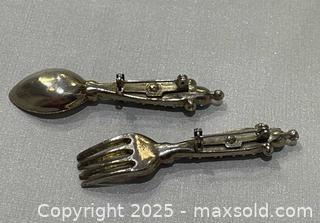 MaxSold Auction: Antique Costume Spoon & Fork Rhinestone Brooches  - Richmond Hill (Ontario, Canada) SELLER MANAGED Reseller Online Auction - Highway 7 East (Shoppes Of The Parkway)