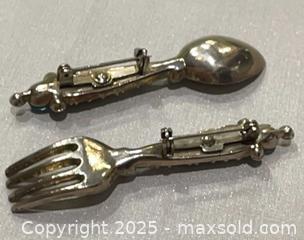 MaxSold Auction: Antique Costume Spoon & Fork Rhinestone Brooches  - Richmond Hill (Ontario, Canada) SELLER MANAGED Reseller Online Auction - Highway 7 East (Shoppes Of The Parkway)