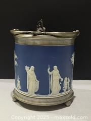 MaxSold Auction: Antique English Wedgwood Jasperware Biscuit Barrel / Cookie Jar  - Richmond Hill (Ontario, Canada) SELLER MANAGED Reseller Online Auction - Highway 7 East (Shoppes Of The Parkway)