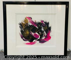 MaxSold Auction: Framed & Signed Modernist Abstract Painting Titled "Love Is Forever" - Richmond Hill (Ontario, Canada) SELLER MANAGED Reseller Online Auction - Highway 7 East (Shoppes Of The Parkway)