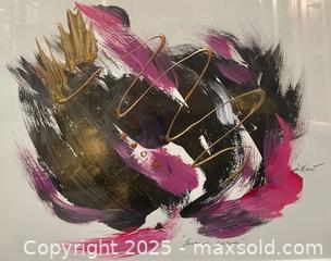 MaxSold Auction: Framed & Signed Modernist Abstract Painting Titled "Love Is Forever" - Richmond Hill (Ontario, Canada) SELLER MANAGED Reseller Online Auction - Highway 7 East (Shoppes Of The Parkway)