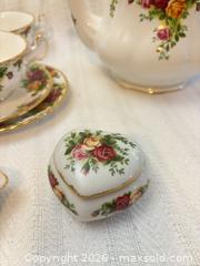 MaxSold Auction: Royal Albert Old Country Roses Bone China Set — 10+ Pieces - Renton (Washington, USA) PARTNER MANAGED Downsizing Online Auction - South East 182nd Street