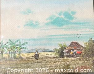 MaxSold Auction: Set of 2 Paintings - Filipino Artist Cesar Buenaventura - Renton (Washington, USA) PARTNER MANAGED Downsizing Online Auction - South East 182nd Street