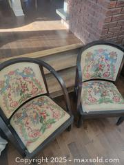 MaxSold Auction: Vintage embroidered club chairs - Merrickville-Wolford (Ontario, Canada) SELLER MANAGED Downsizing Online Auction - Rideau Street
