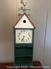 MaxSold Auction: 2 clocks - green with shelves and wood with cabinet - Trent Hills (Ontario, Canada)  PARTNER MANAGED Estate Sale Online Auction -  Trent River Road