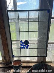 MaxSold Auction: Lot of 10 Shabby Chic Decor: Stained Glass, Rocks, Bottles, framed tree design, apple, pot - Trent Hills (Ontario, Canada)  PARTNER MANAGED Estate Sale Online Auction -  Trent River Road