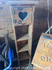 MaxSold Auction: Rustic Pine Narrow Shelf Cabinet + Potato/Onion Storage Cabinet - Trent Hills (Ontario, Canada)  PARTNER MANAGED Estate Sale Online Auction -  Trent River Road