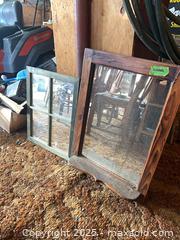 MaxSold Auction: Windowpane Wall Mirror (4-Pane) &#38; Solid Wood Mirror with Ledge - Trent Hills (Ontario, Canada)  PARTNER MANAGED Estate Sale Online Auction -  Trent River Road
