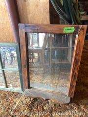 MaxSold Auction: Windowpane Wall Mirror (4-Pane) &#38; Solid Wood Mirror with Ledge - Trent Hills (Ontario, Canada)  PARTNER MANAGED Estate Sale Online Auction -  Trent River Road