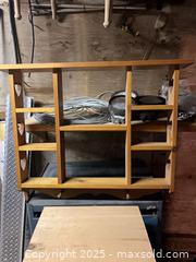 MaxSold Auction: Wood Cubby Wall Shelf with Pegs + Slim 3-Shelf Unit, Pine - Trent Hills (Ontario, Canada)  PARTNER MANAGED Estate Sale Online Auction -  Trent River Road