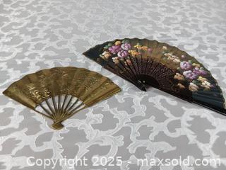 MaxSold Auction: Vintage Hand Painted Fan + Solid Brass Fan - Saanich (British Columbia, Canada) SHORT NOTICE SELLER MANAGED Estate Sale Online Auction - Shelbourne Street