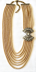 MaxSold Auction: HEIDI DAUS Seven Strand Beige Pearl Necklace with Large Crystal Bow Decoration - Ottawa (Ontario, Canada) SELLER MANAGED Downsizing Online Auction - Barrie Avenue