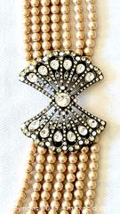 MaxSold Auction: HEIDI DAUS Seven Strand Beige Pearl Necklace with Large Crystal Bow Decoration - Ottawa (Ontario, Canada) SELLER MANAGED Downsizing Online Auction - Barrie Avenue