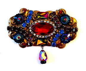 MaxSold Auction: Huge Vintage AUDREY FARBER Artisan Crystal Victorian Style Brooch - Ottawa (Ontario, Canada) SELLER MANAGED Downsizing Online Auction - Barrie Avenue