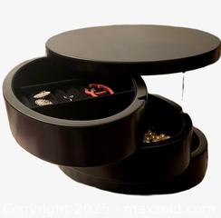 MaxSold Auction: Large Unique Oval Rotating Four-Level Jewelry Box with Vintage Jewelry - Ottawa (Ontario, Canada) SELLER MANAGED Downsizing Online Auction - Barrie Avenue
