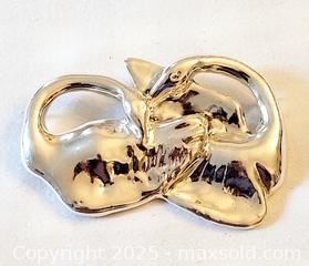 MaxSold Auction: Large Vintage Handmade Signed GW Sterling Silver Electroform Brooch &#38; Earrings Set  - Ottawa (Ontario, Canada) SELLER MANAGED Downsizing Online Auction - Barrie Avenue