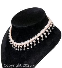 MaxSold Auction: Natural Blush Pearls, Crystals &#38; Sterling Silver Necklace - Ottawa (Ontario, Canada) SELLER MANAGED Downsizing Online Auction - Barrie Avenue