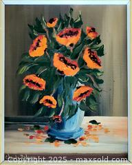 MaxSold Auction: Original CLAUDE BLEAU Oil Painting Red Poppies - Ottawa (Ontario, Canada) SELLER MANAGED Downsizing Online Auction - Barrie Avenue