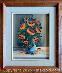 MaxSold Auction: Original CLAUDE BLEAU Oil Painting Red Poppies - Ottawa (Ontario, Canada) SELLER MANAGED Downsizing Online Auction - Barrie Avenue