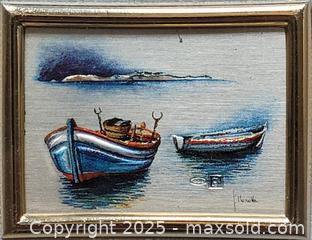 MaxSold Auction: Small Vintage Framed Italian Harbour Print on 999 Silver - Ottawa (Ontario, Canada) SELLER MANAGED Downsizing Online Auction - Barrie Avenue