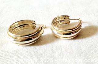 MaxSold Auction: Sterling Silver &#38; 10K Gold Hoop Earrings - Ottawa (Ontario, Canada) SELLER MANAGED Downsizing Online Auction - Barrie Avenue