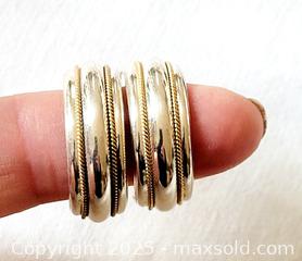 MaxSold Auction: Sterling Silver &#38; 10K Gold Hoop Earrings - Ottawa (Ontario, Canada) SELLER MANAGED Downsizing Online Auction - Barrie Avenue