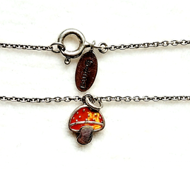 MaxSold Auction: Sterling Silver 925 Tiny BOMA Mushroom Pendant &#38; Chain Necklace - Ottawa (Ontario, Canada) SELLER MANAGED Downsizing Online Auction - Barrie Avenue