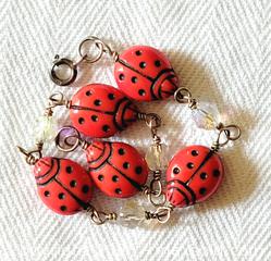 MaxSold Auction: Sterling Silver Red Lady Bug Bead Bracelet - Ottawa (Ontario, Canada) SELLER MANAGED Downsizing Online Auction - Barrie Avenue